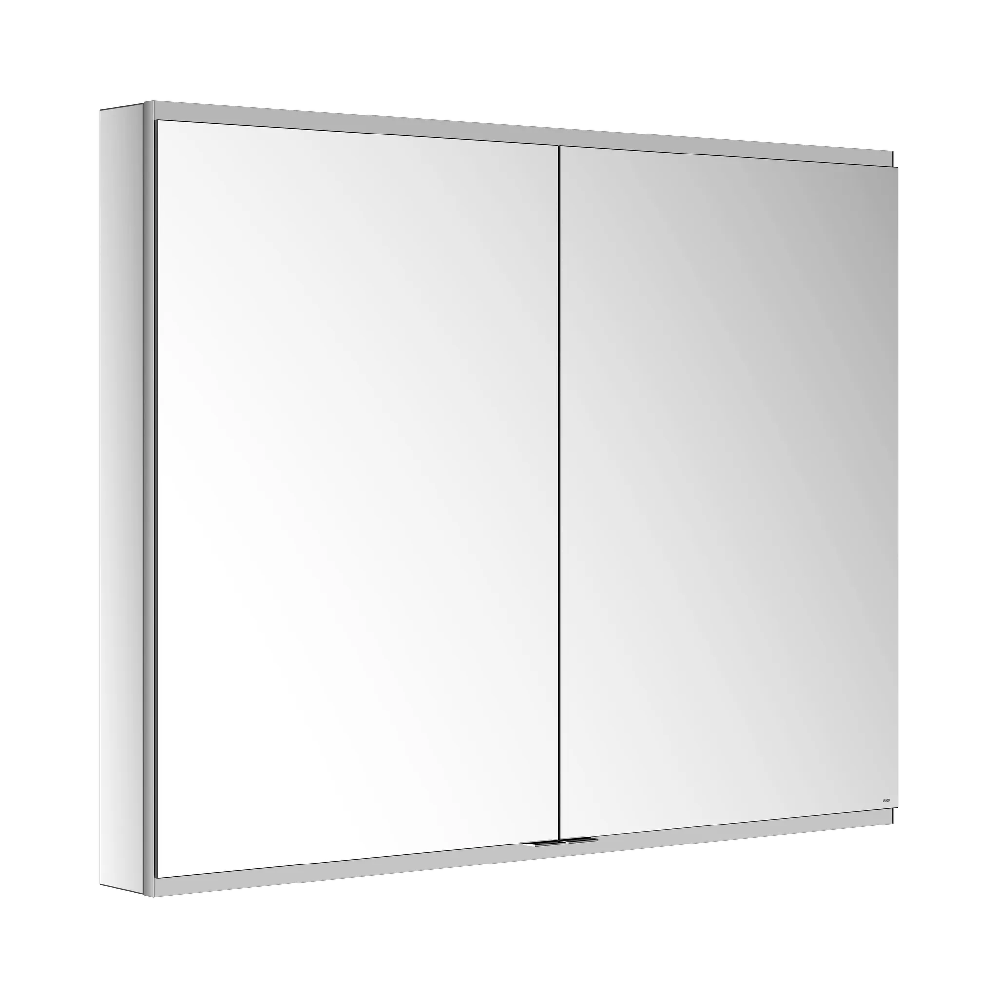 KEUCO Wandvorbau Spiegelschrank 2-türig „Royal Modular 2.0“ in Silber (eloxiert), Aufputz, ohne Beleuchtung 1200 × 900 × 120 mm