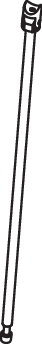 Bodenstütze des Systems 900, Edelstahl, PVD, zur Nachrüstung an Stützklappgriffen Duo 900.50..., MontageH: 760 mm (zur Erfüllung der Höhenanforderungen nach DIN 18040), in Farbe CK (messing glänzend)