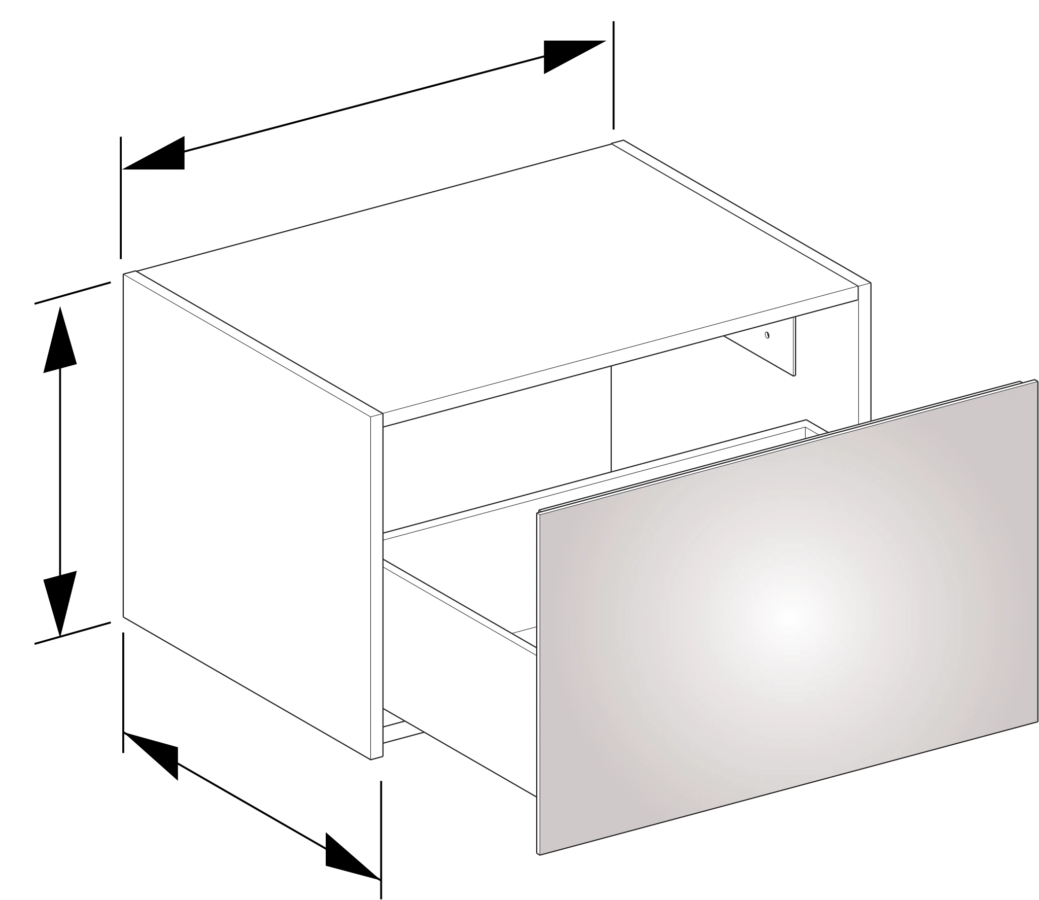 KEUCO Sideboard mit Auszug „X-Line“ Cashmere (Glas), Cashmere (Dekor, matt), ohne Beleuchtung 65 × 40 × 49 cm KEUCO Sideboard mit Auszug „X-Line“ Cashmere (Glas), Cashmere (Dekor, matt), ohne Beleuchtung 65 × 40 × 49 cm