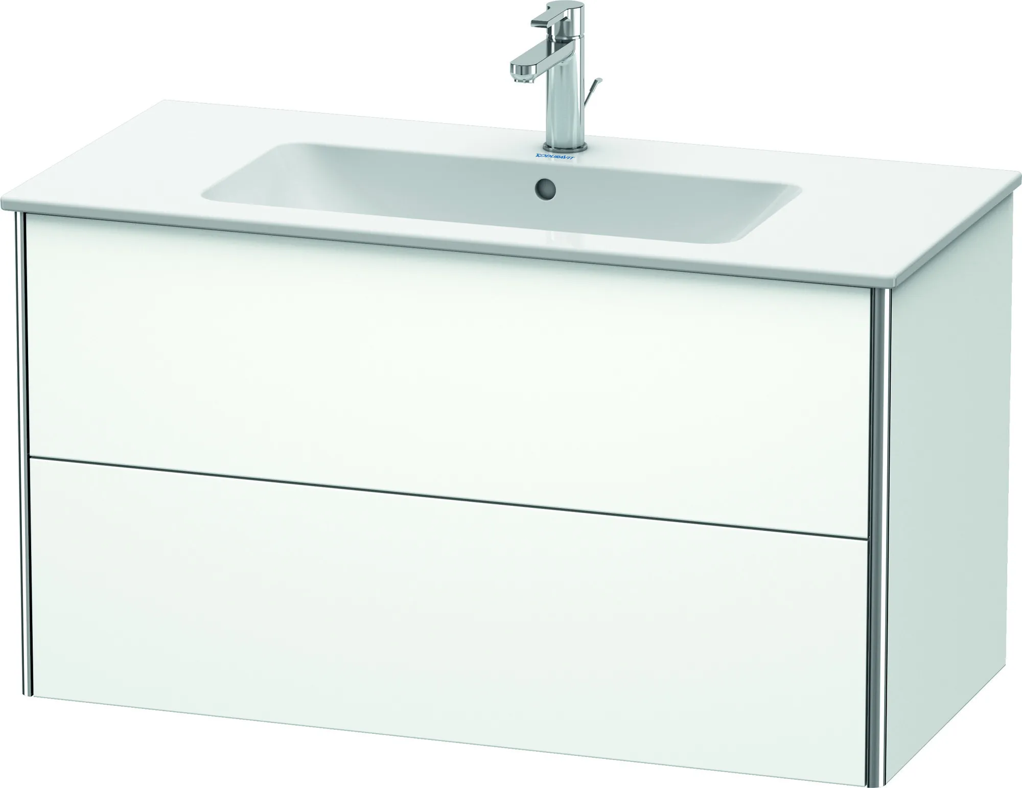 Duravit Waschtischunterschrank wandhängend „XSquare“ 101 × 56 × 47,8 cm Weiß Matt