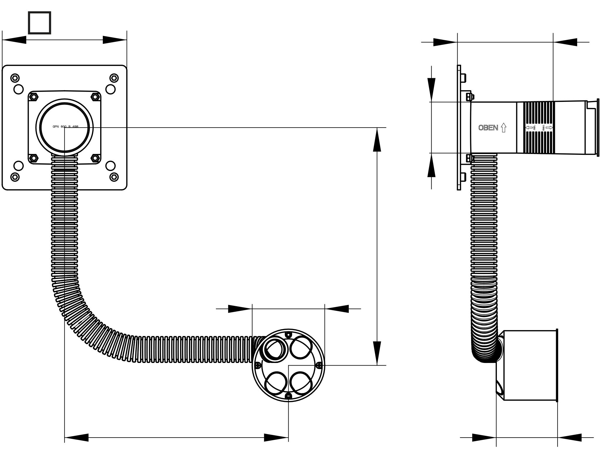 KEUCO Armaturenzubehör Rohbau-Set für Elektronik-Waschtischmischer 1200 mm