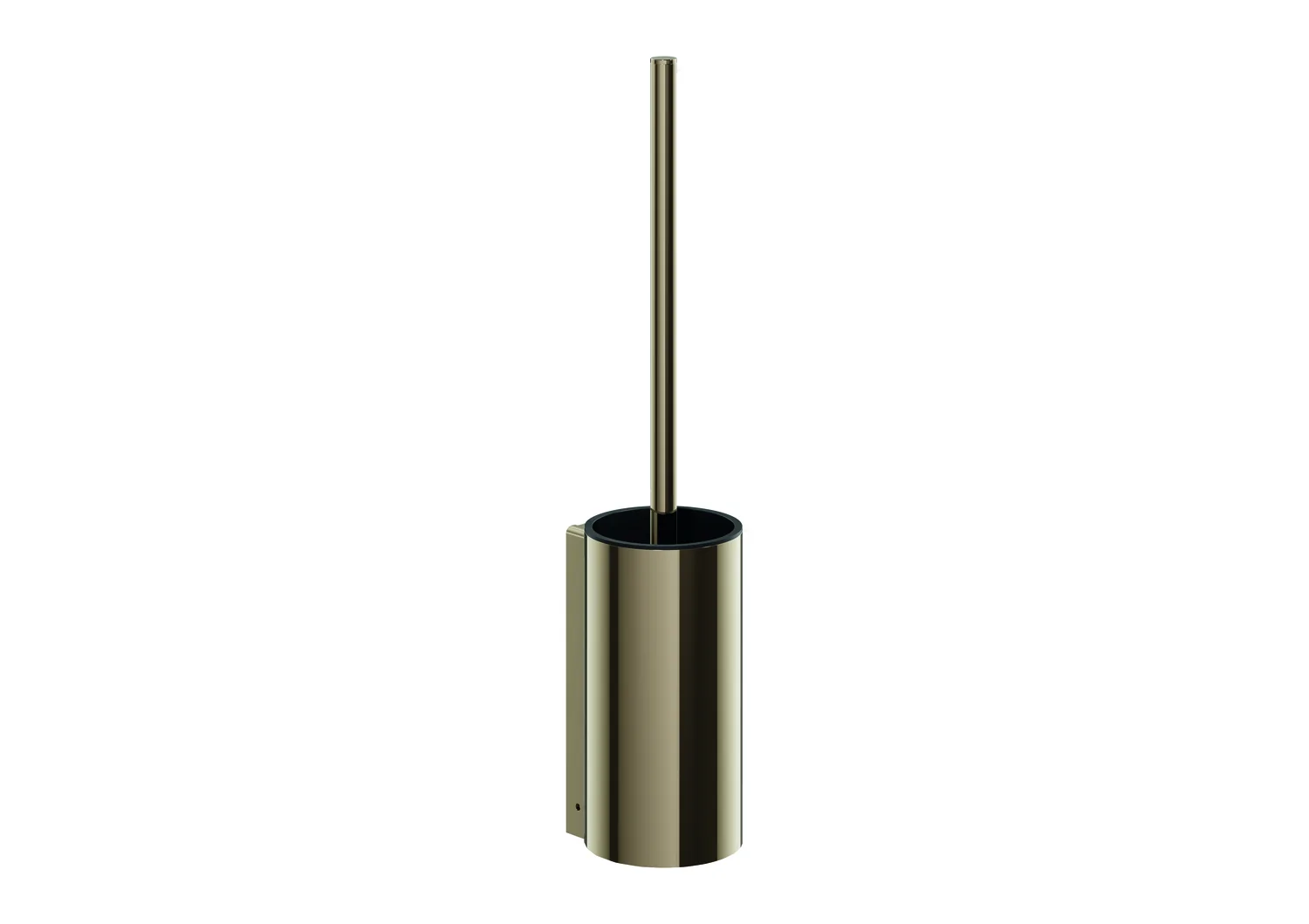 HEWI WC-Bürstengarnitur System 162, PVD bronze glänzend, 440 mm hoch, 89 mm breit, 106 mm tief, Wandmontage