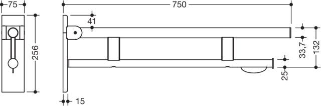 HEWI Stützklappgriff „System 900“