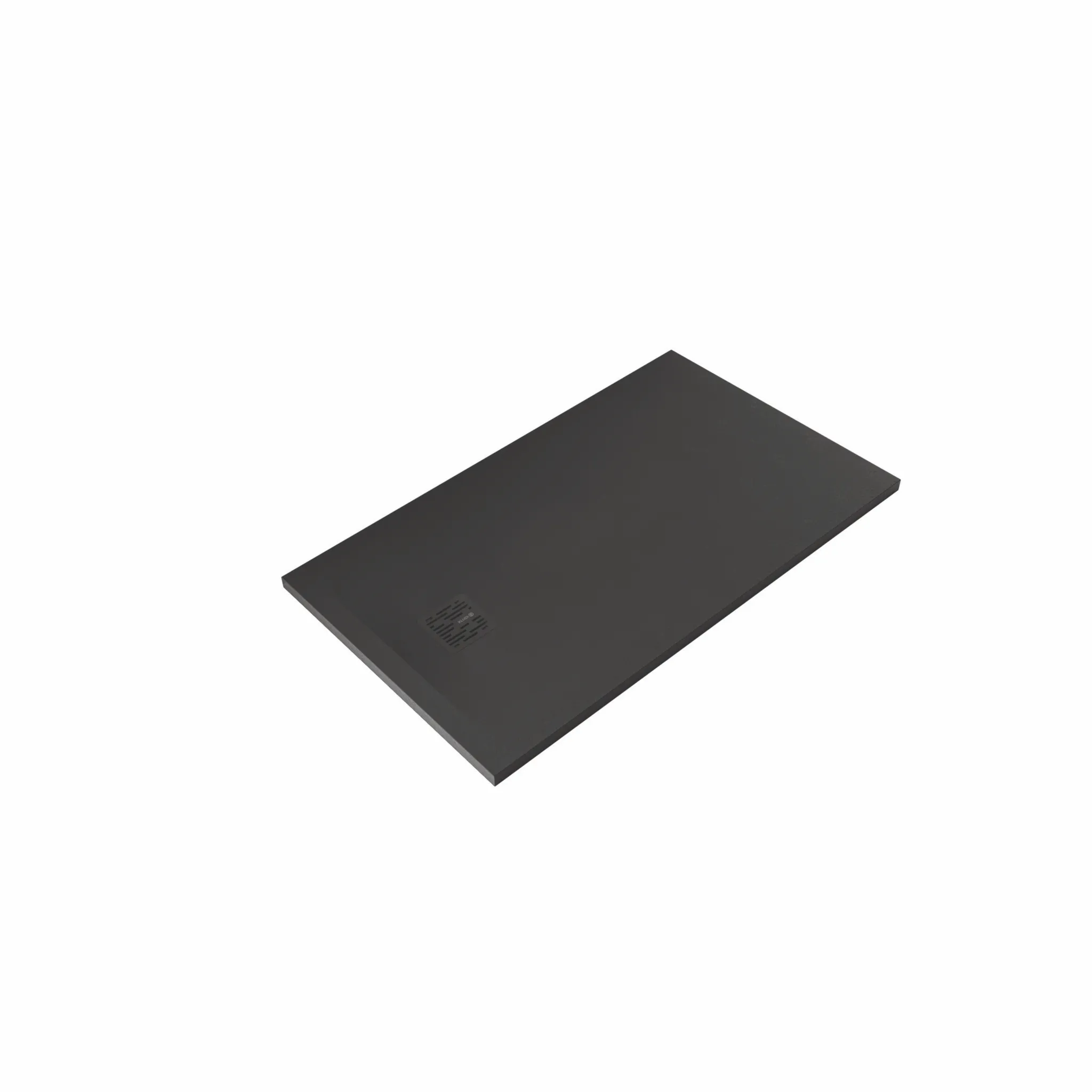 TERRA Duschwanne 80 x 140 H3 cm Abflussabdeckung inkl. Mattschwarz