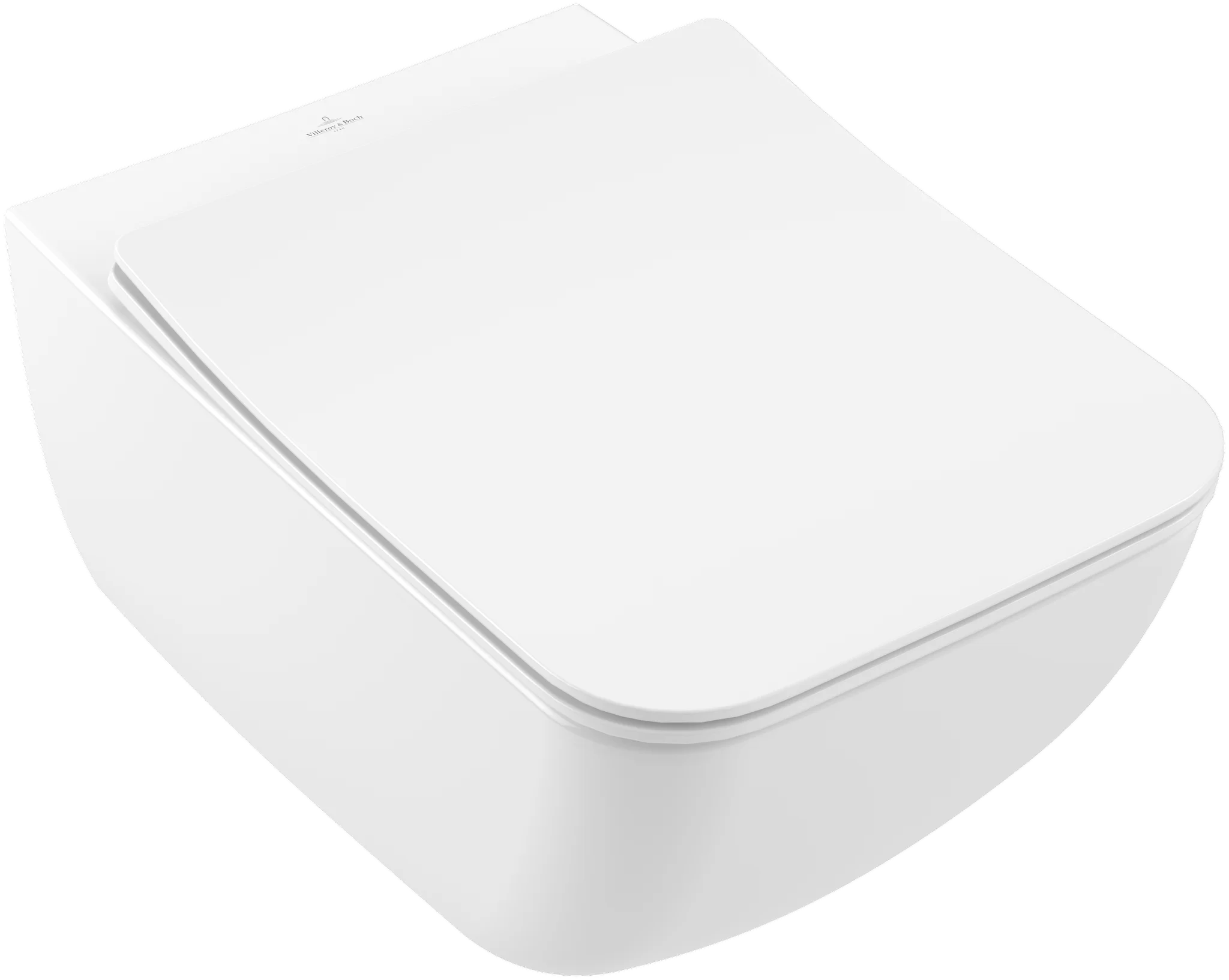 Wand-Tiefspül-WC Combi-Pack DirectFlush „Venticello“ wandhängend, Combipack SlimSeat Line 37,5 × 33 × 56 cm in Weiß Alpin, ohne Spülrand, Soft Closing, Quick Release