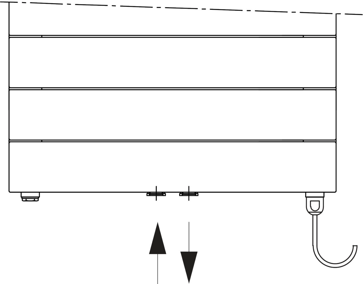 Kermi Design-Heizkörper „Tabeo®“ 50 × 175,7 cm in Graphit Metallic