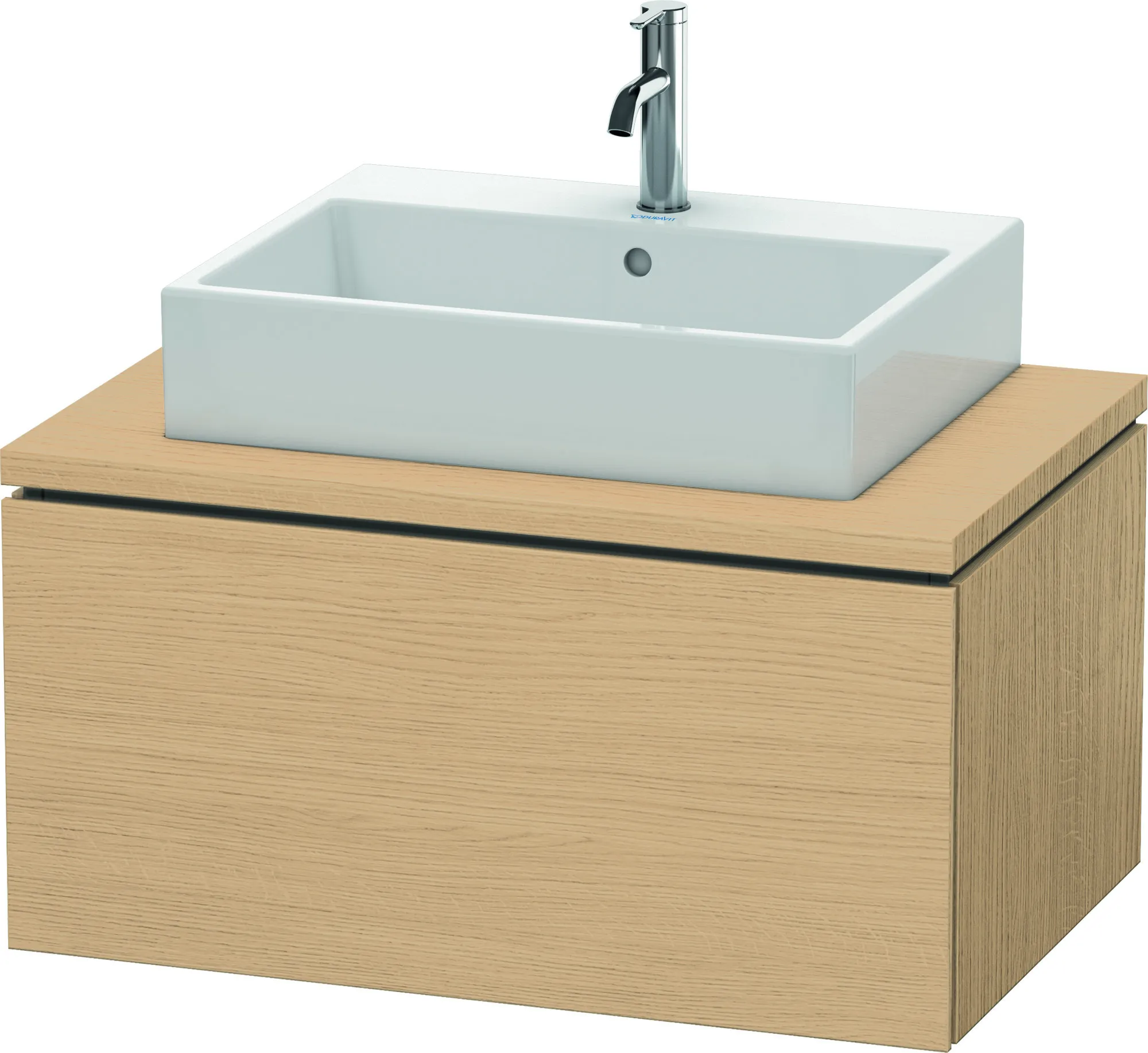 Duravit Waschtischunterschrank wandhängend „L-Cube“ 82 × 40 × 54,7 cm Eiche Natur