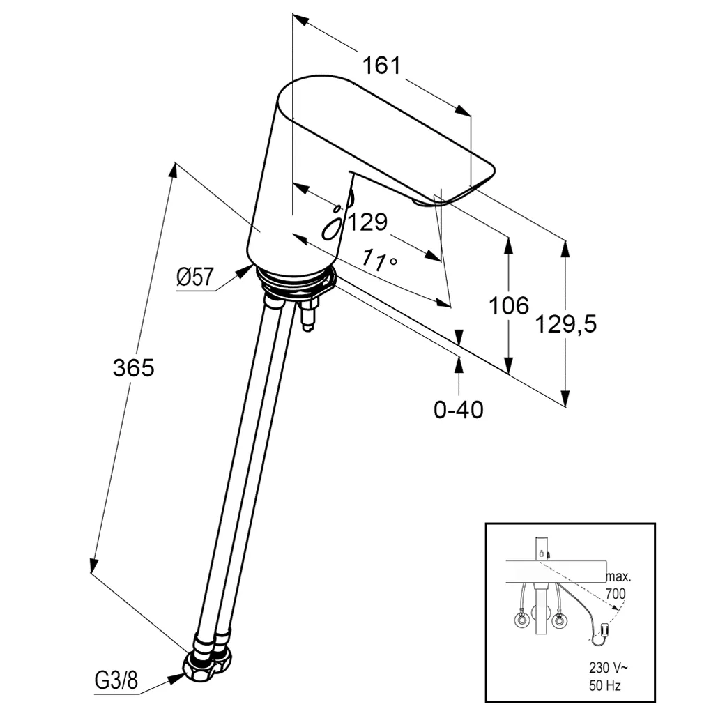 Kludi BALANCE Elektronische WT-Armatur chrom/weiß Kludi BALANCE Elektronische WT-Armatur chrom/weiß