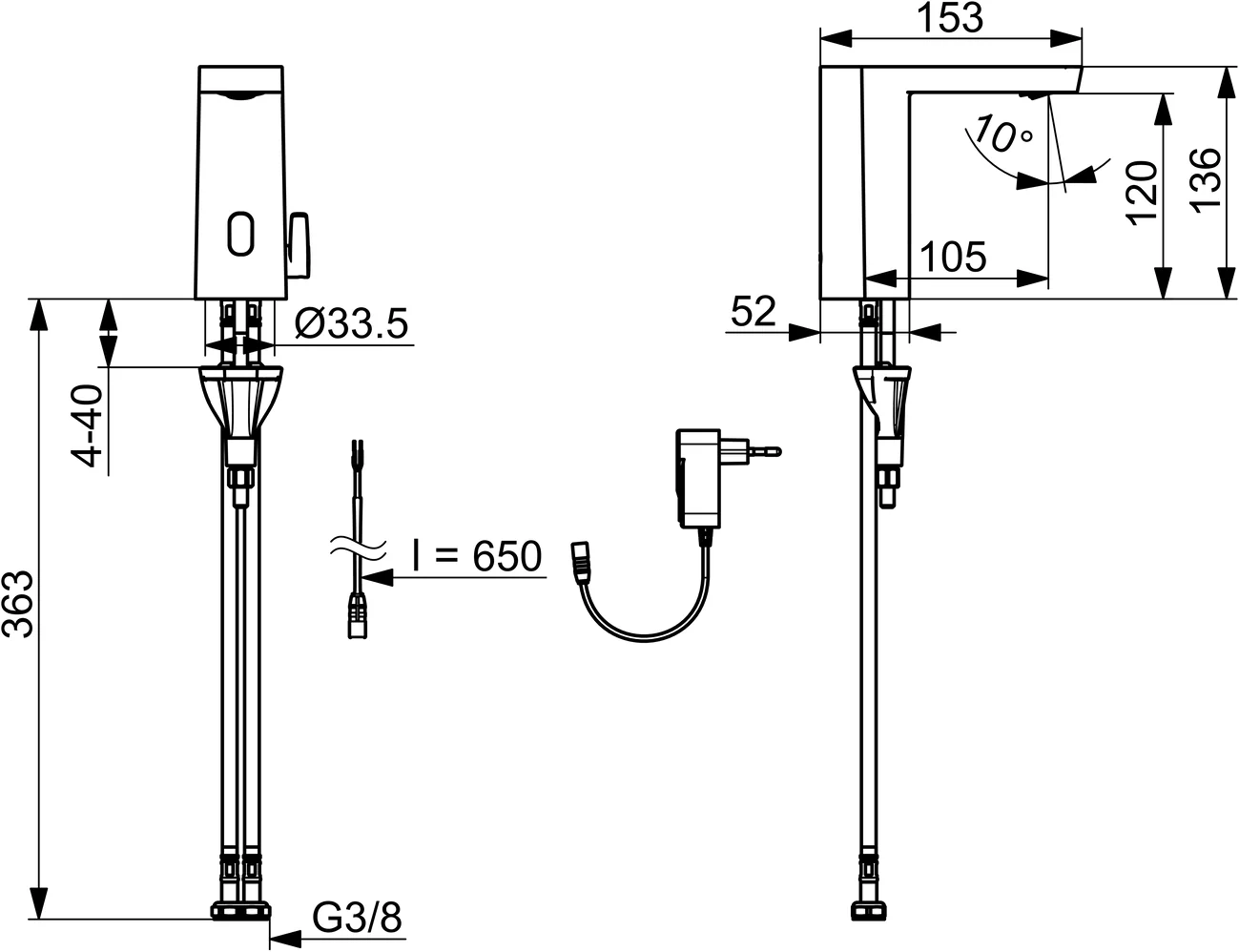 WT-Batt. HansaSTELA 5712 9⁄12 V, Bluetooth chr