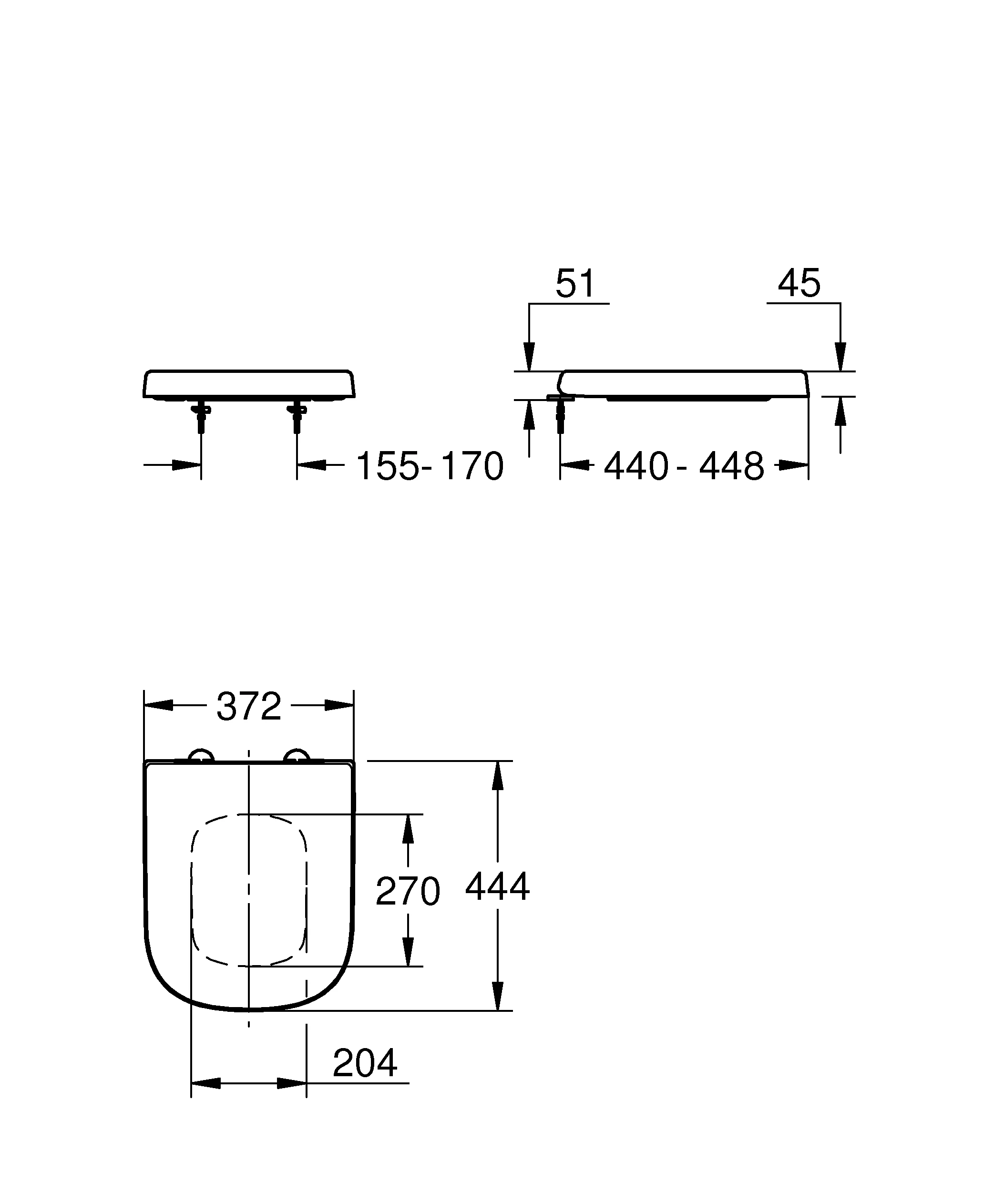 WC-Sitz Euro Keramik 39330_2, mit Deckel, aus Duroplast, SoftClose, Quick release Funktion, inkl. Befestigungsset, alpinweiß