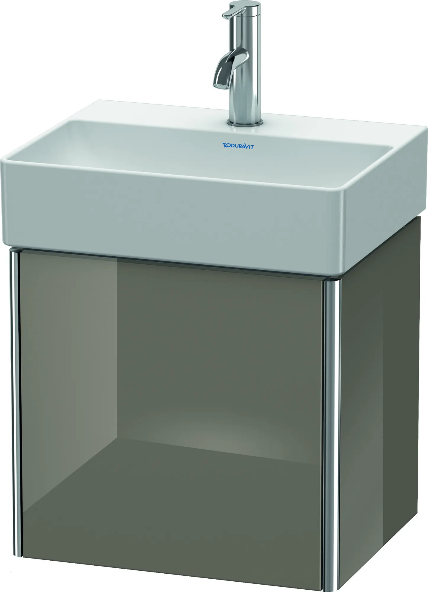 Duravit Waschtischunterschrank wandhängend „XSquare“ 43,4 × 39,7 × 34 cm Flannel Grey Hochglanz