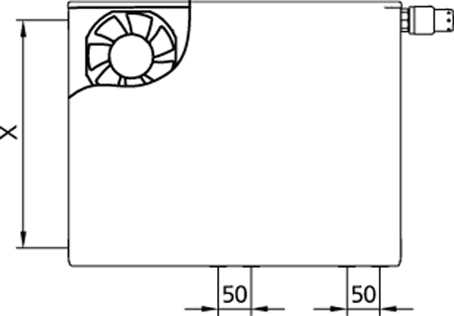 Kermi Wärmepumpen-Flachheizkörper „x-flair“ 80 × 40 cm in Weiß