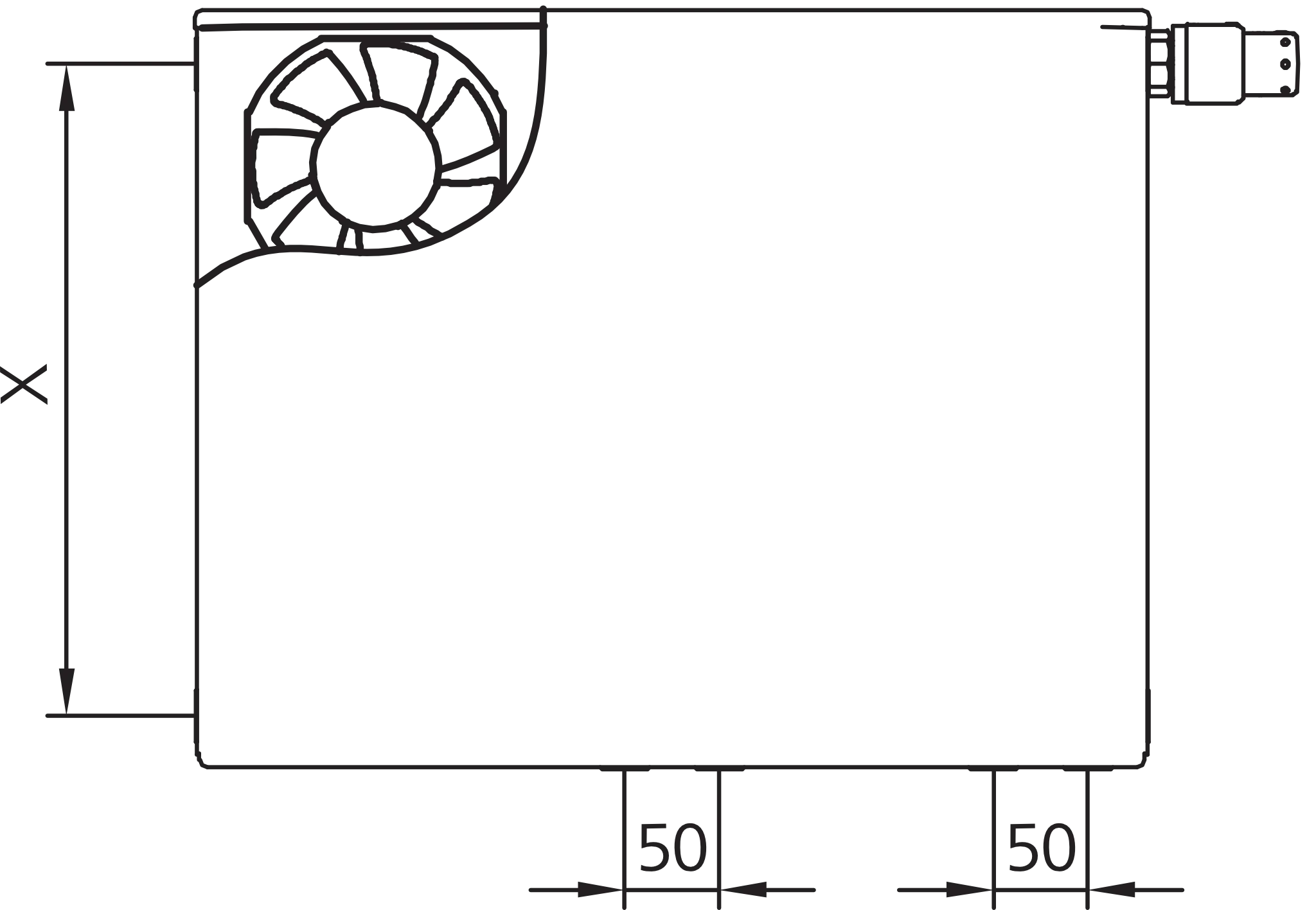 Kermi Wärmepumpen-Design-Flachheizkörper „x-flair Plan-Vplus“ 120 × 40 cm in Weiß