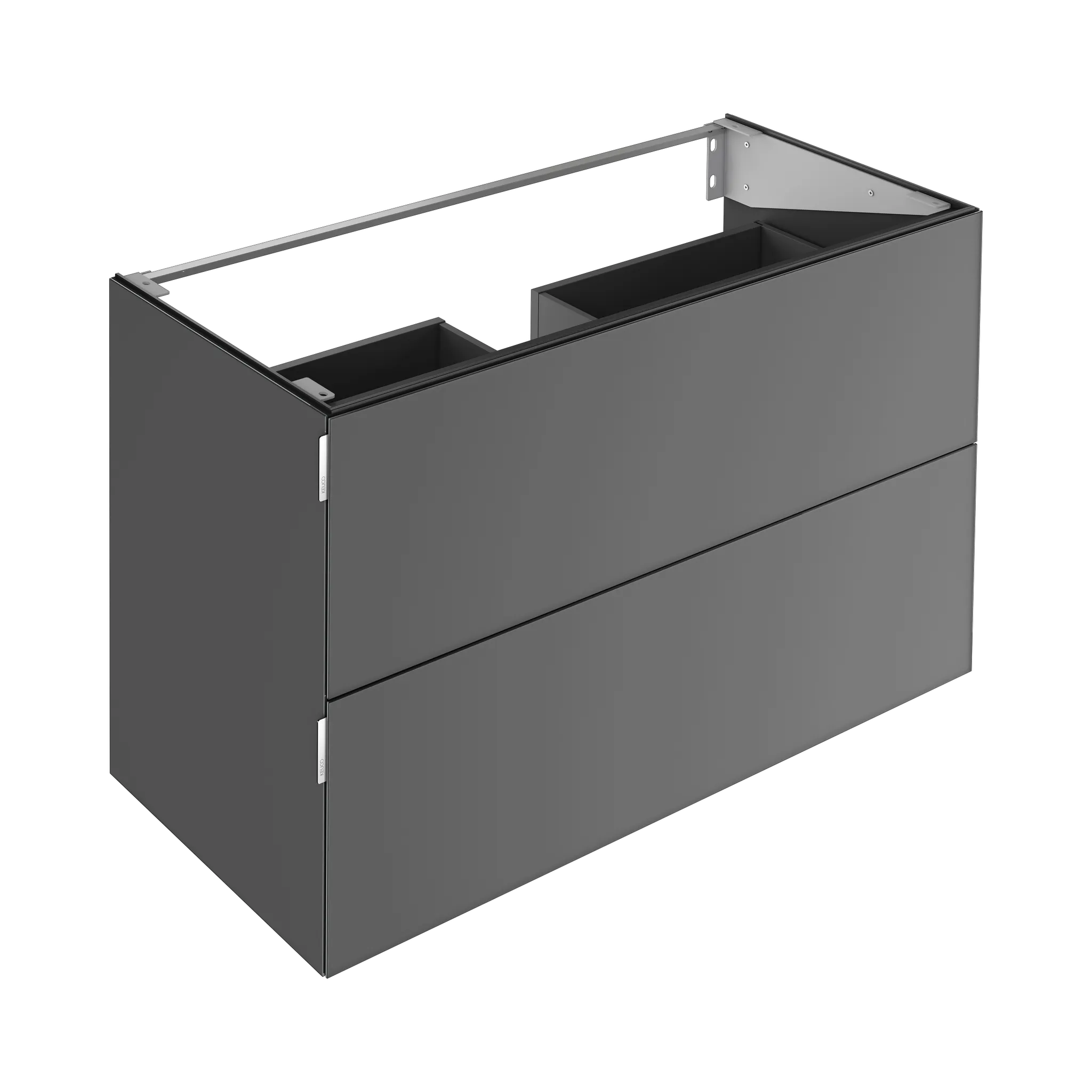 KEUCO Waschtischunterschrank mit Auszügen „Edition 11 Art“ Smoke (Glas, satiniert), Smoke (Glas, satiniert), mit Beleuchtung 1200 × 700 × 490 mm