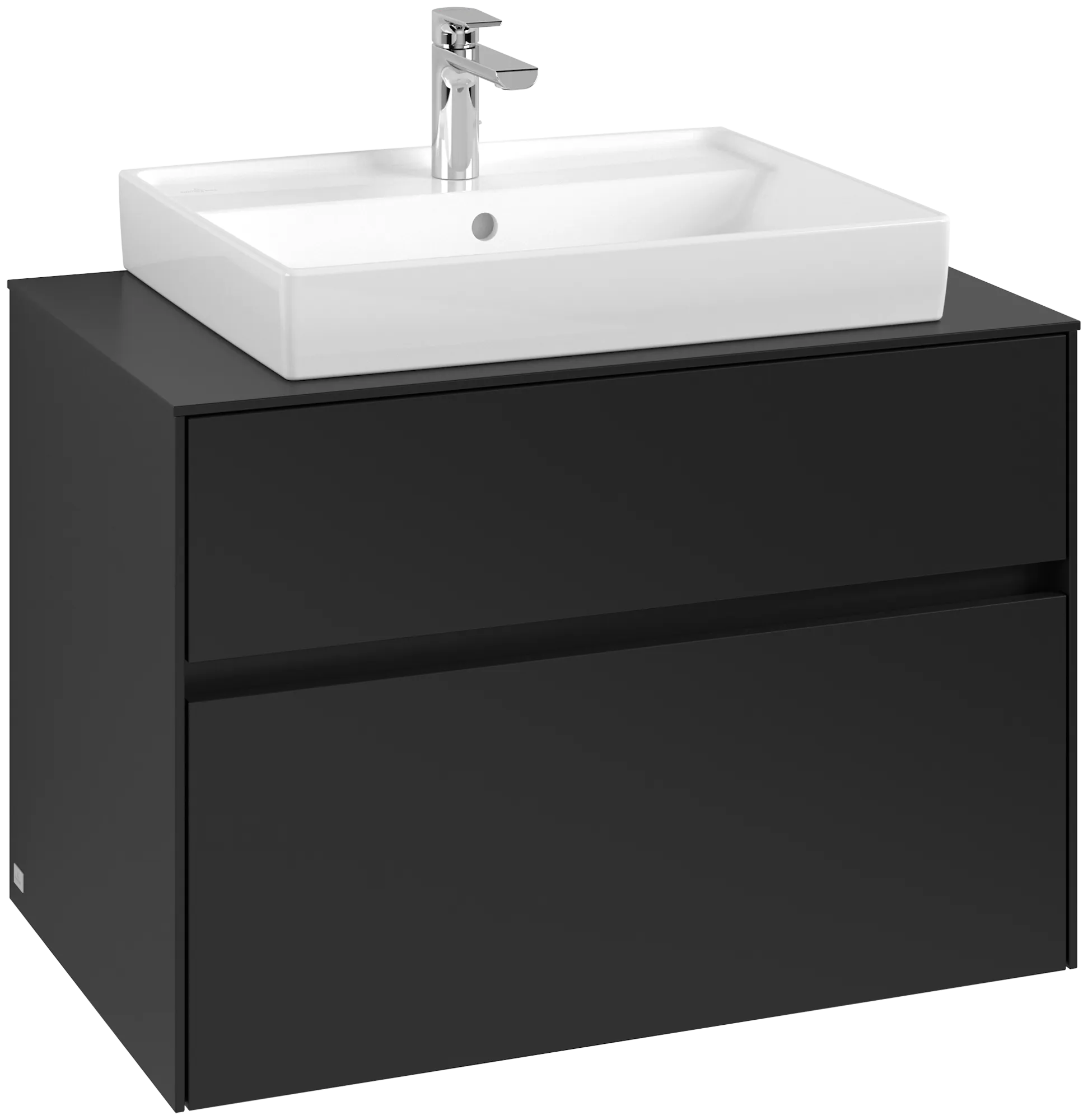 Villeroy & Boch Collaro Waschbeckenunterschrank C08000 800x548x500mm 2 Ausz. WT m.tig Volcano Black