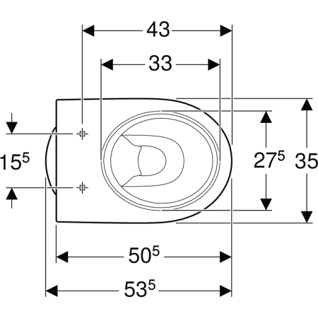 Stand-Tiefspül-WC „Renova“ 35 × 40 × 53,5 cm in weiß alpin, mit Spülrand Stand-Tiefspül-WC „Renova“ 35 × 40 × 53,5 cm in weiß alpin, mit Spülrand