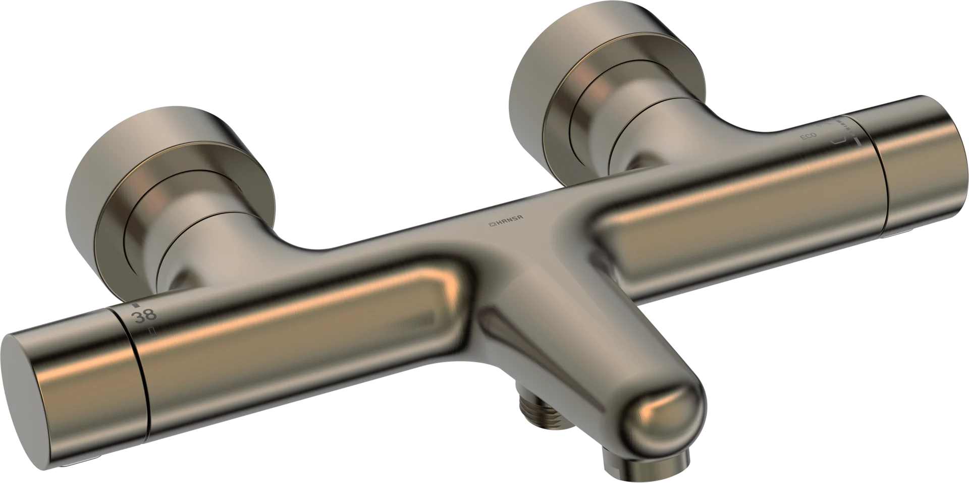 HansaPRISMA Wannenfüll- und Brausebatterie, Ausladung 180 mm, Bronze gebürstet HansaPRISMA Wannenfüll- und Brausebatterie, Ausladung 180 mm, Bronze gebürstet