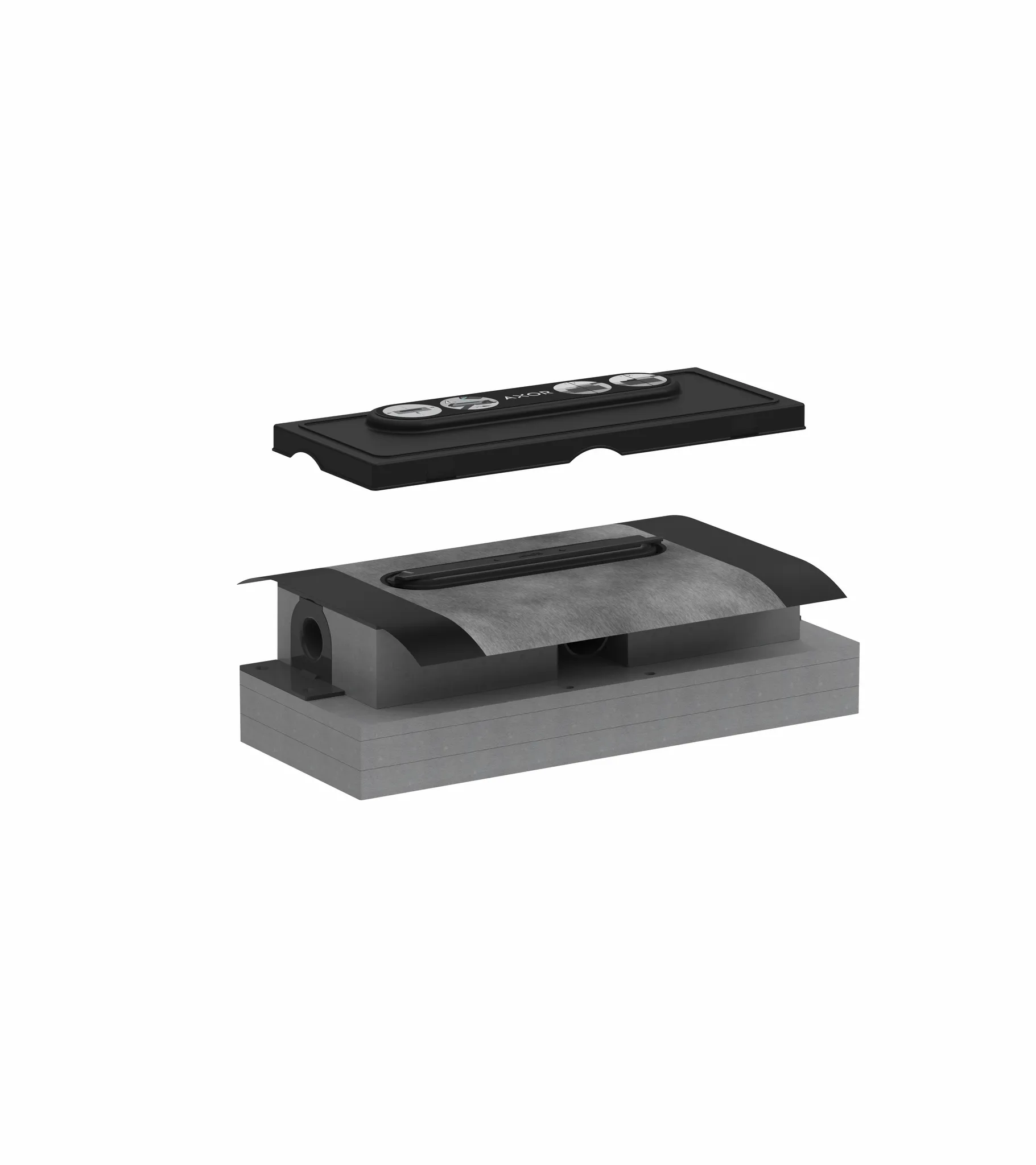 AXOR uBox universal Grundkörper Duschrinne Ablaufgehäuse für flache Installation