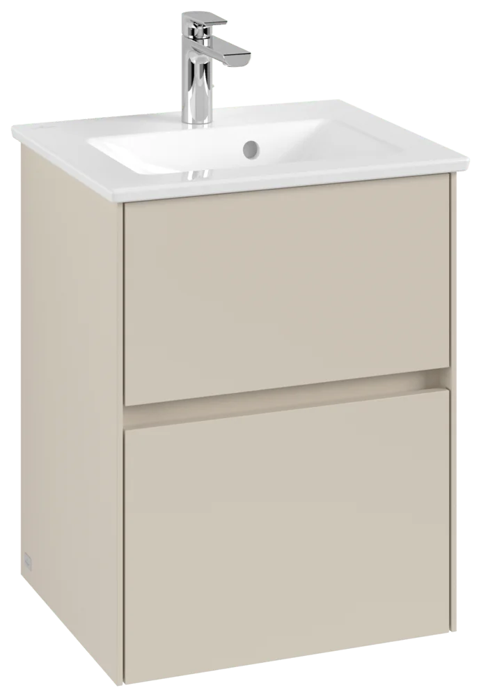 Villeroy & Boch Waschbeckenunterschrank Collaro C14100, Cashmere Grey, 472x610x404mm, Eckig, mit SoftClosing, Wandmontage Villeroy & Boch Waschbeckenunterschrank Collaro C14100, Cashmere Grey, 472x610x404mm, Eckig, mit SoftClosing, Wandmontage