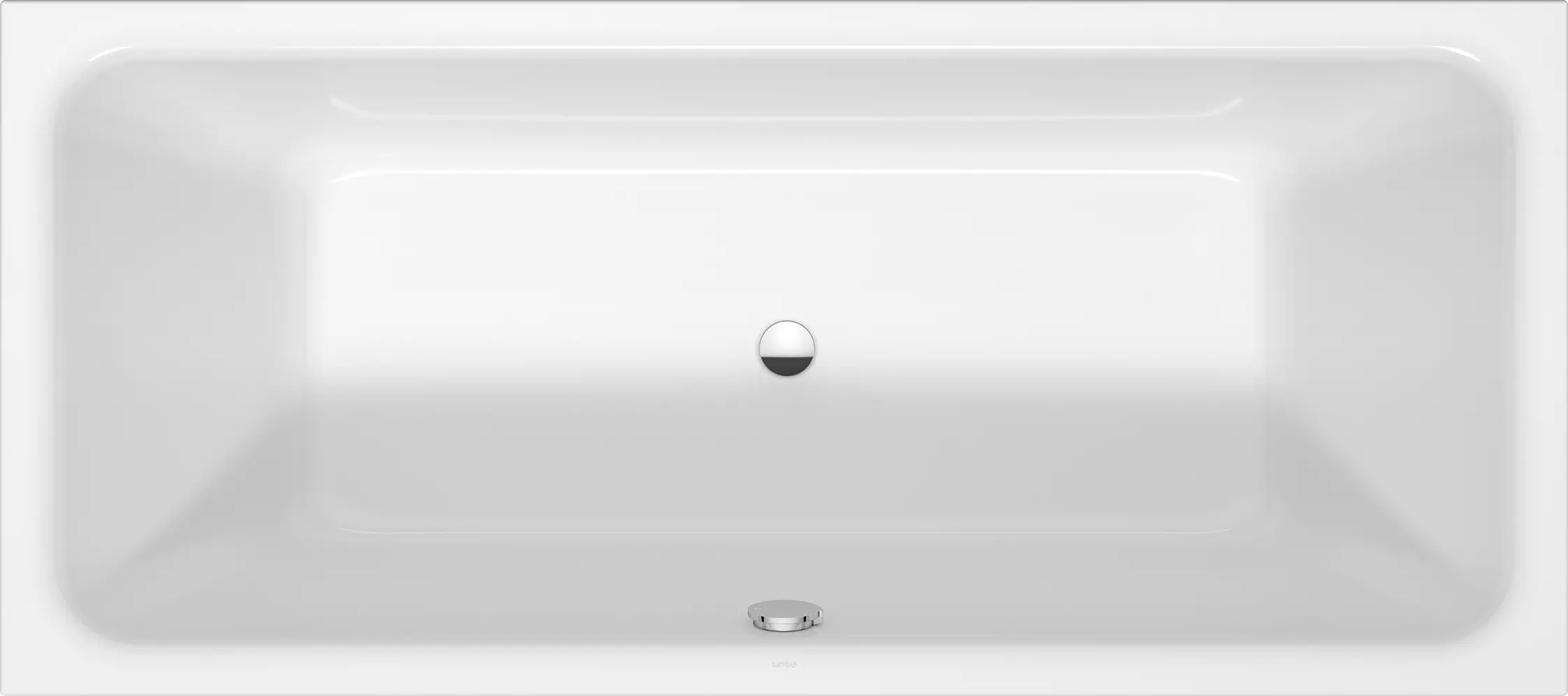 Badundu Badewanne rechteck 1800 × 800 mm, Mittelablauf