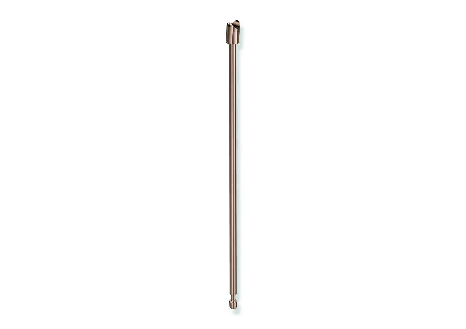 HEWI Bodenstütze System 900, Edelstahl PVD Kupfer glänzend, Montagehöhe 760 mm, Länge 645 mm