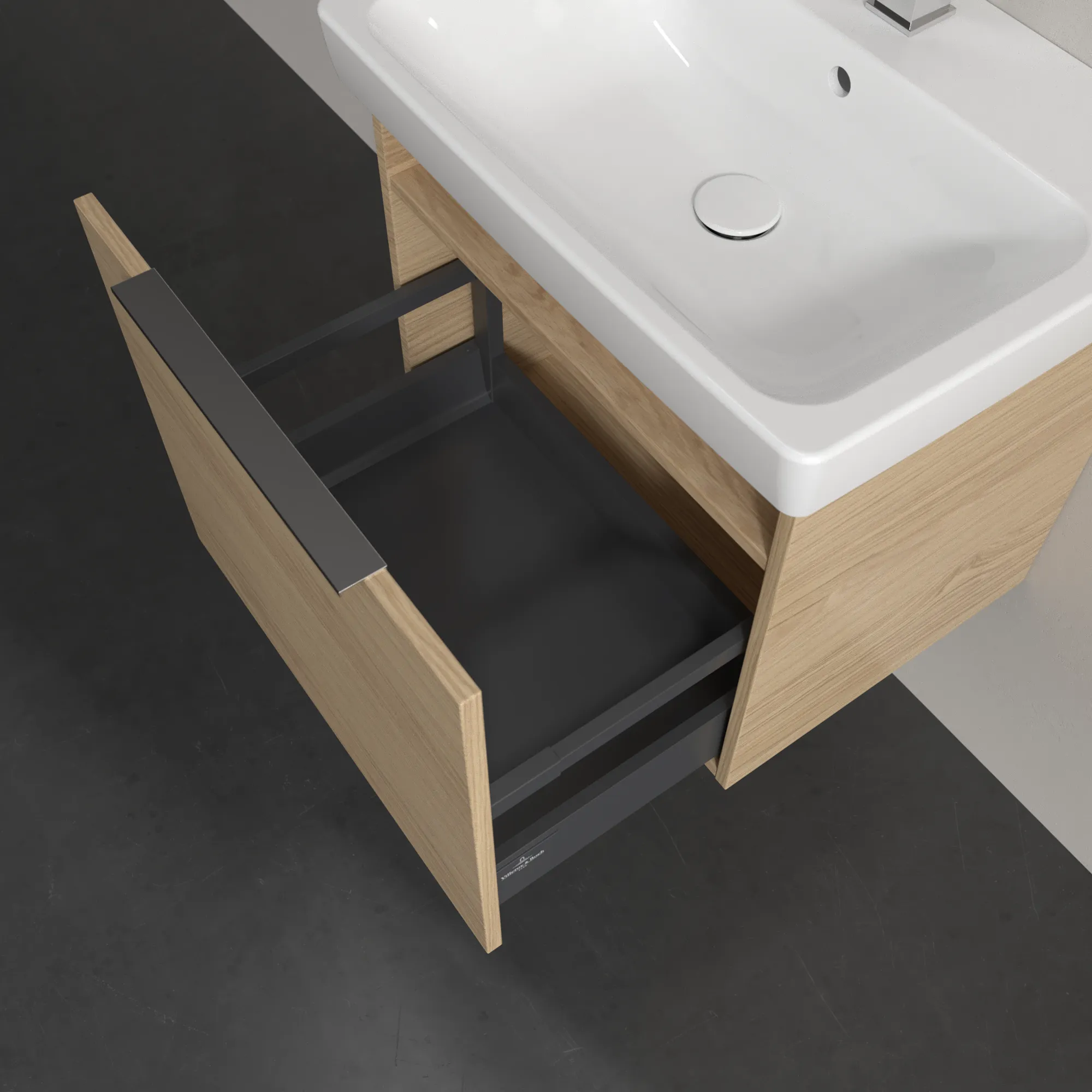 Villeroy & Boch Architectura Waschbeckenunterschrank B88700, 550x470x438 mm, Dunkel-Eiche Villeroy & Boch Architectura Waschbeckenunterschrank B88700, 550x470x438 mm, Dunkel-Eiche