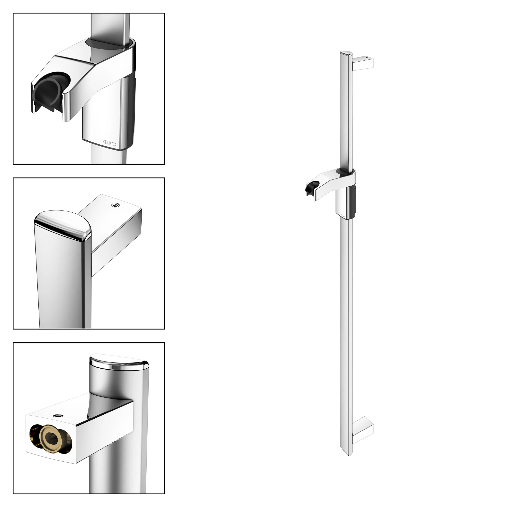 KEUCO AXESS Brausestange 1000 mm silber-eloxiert