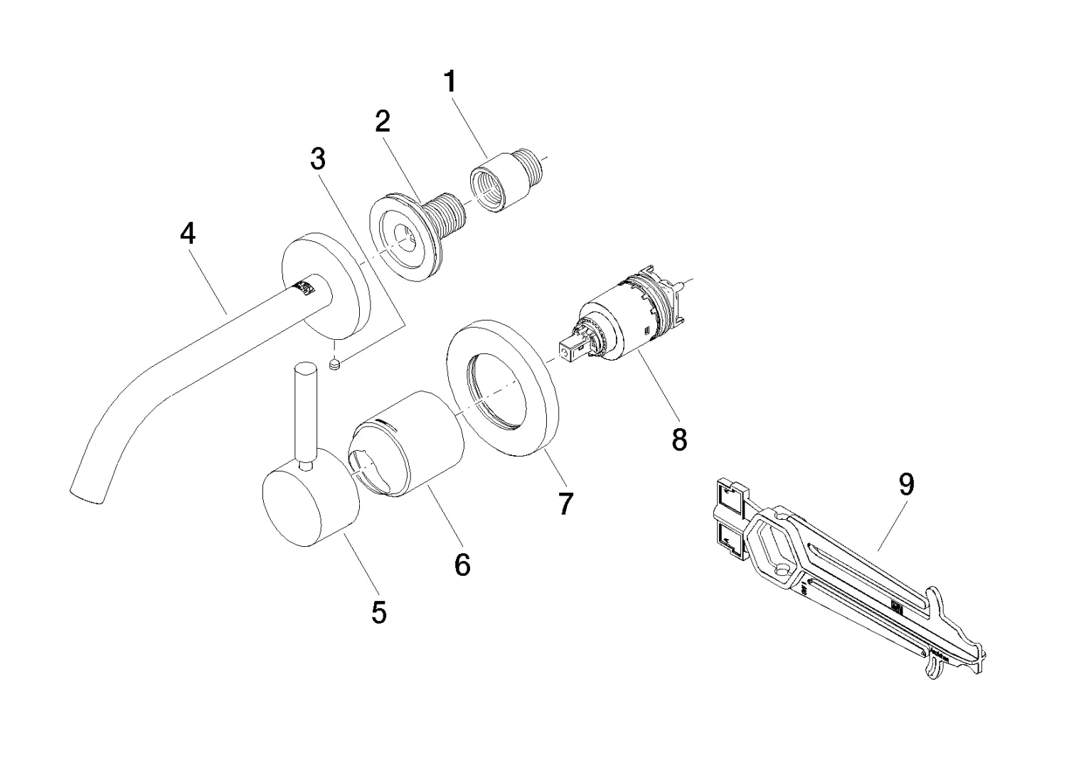 Waschtisch-Wand-Einhandbatterie ohne Ablaufgarnitur META Chrom 36860660 Waschtisch-Wand-Einhandbatterie ohne Ablaufgarnitur META Chrom 36860660