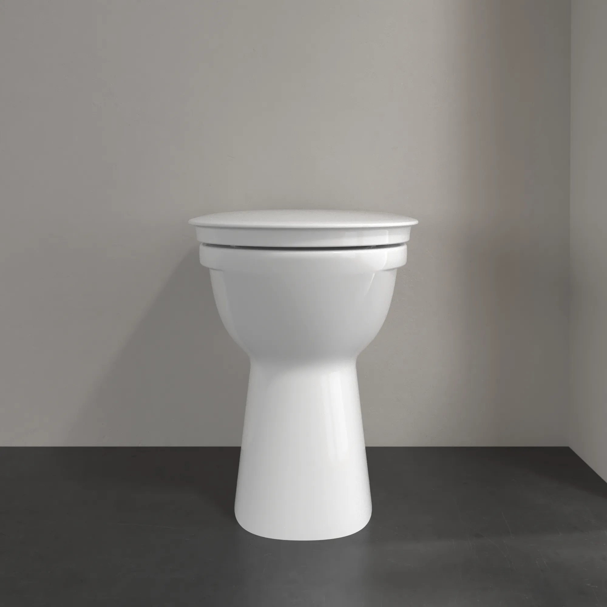 Stand-Flachspül-WC „ViCare“ 49 × 36 × 46 cm ohne Spülrand, Flachspüler