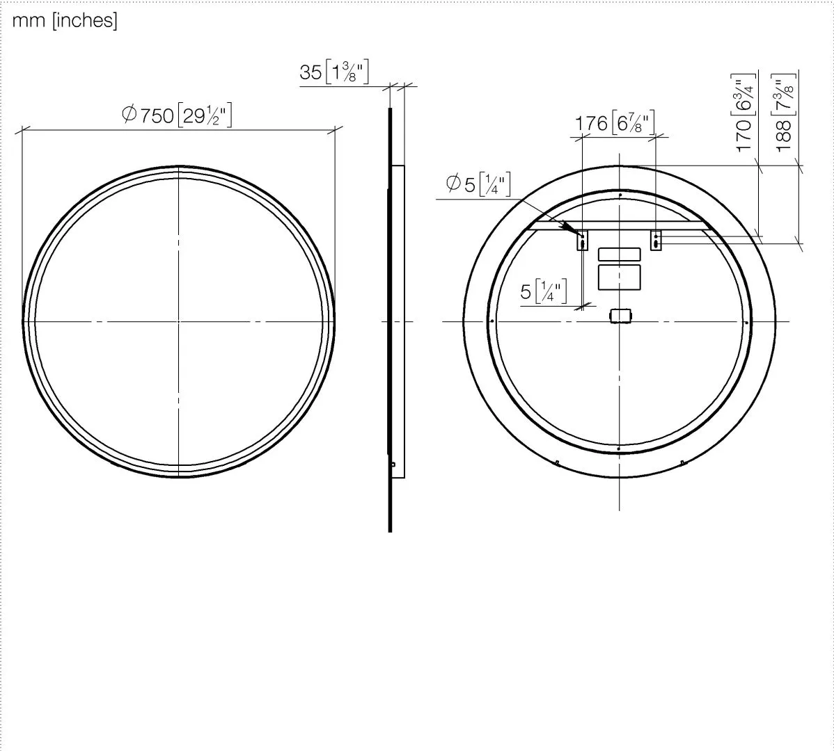 Lichtspiegel, rund SERIENNEUTRAL Weiß matt 83151979