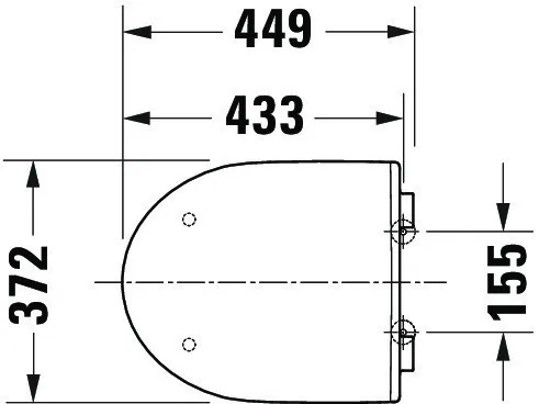 Duravit WC-Sitz „No.1“ 37,3 × 43 × 4,3 cm in, Soft Closing, Scharniere Edelstahl