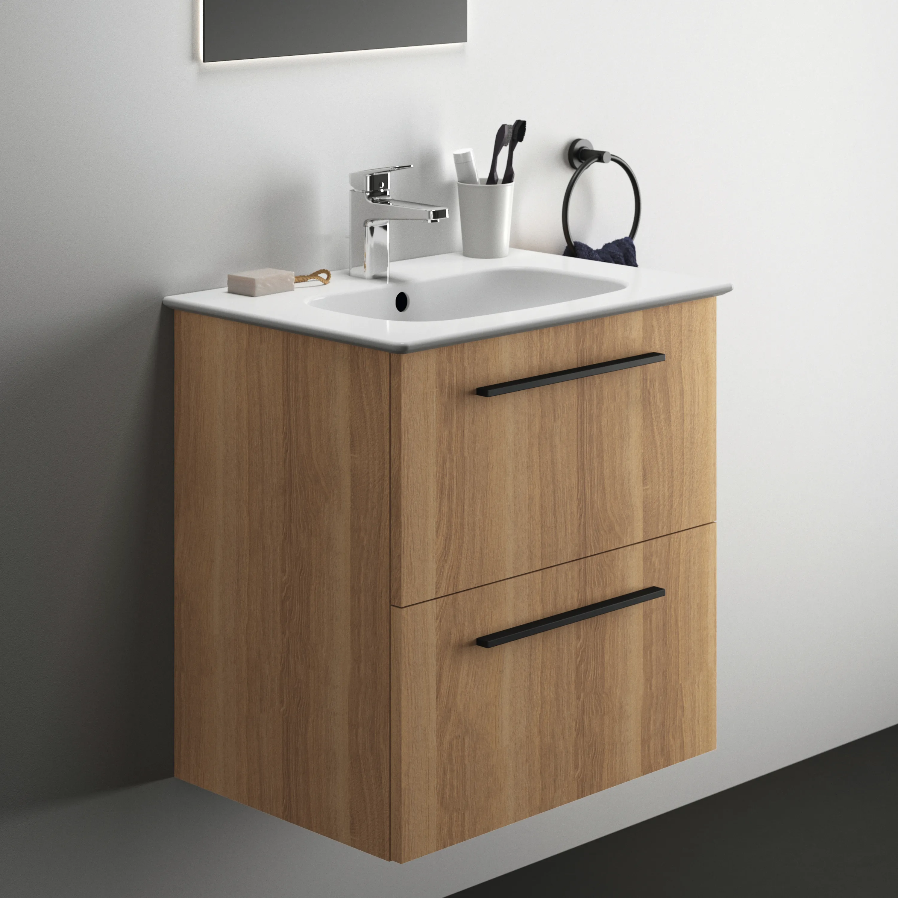 Ideal Standard Waschtischunterschrank „i.lifeA“ 60 × 63 × 44 cm Eiche Natur Ideal Standard Waschtischunterschrank „i.lifeA“ 60 × 63 × 44 cm Eiche Natur