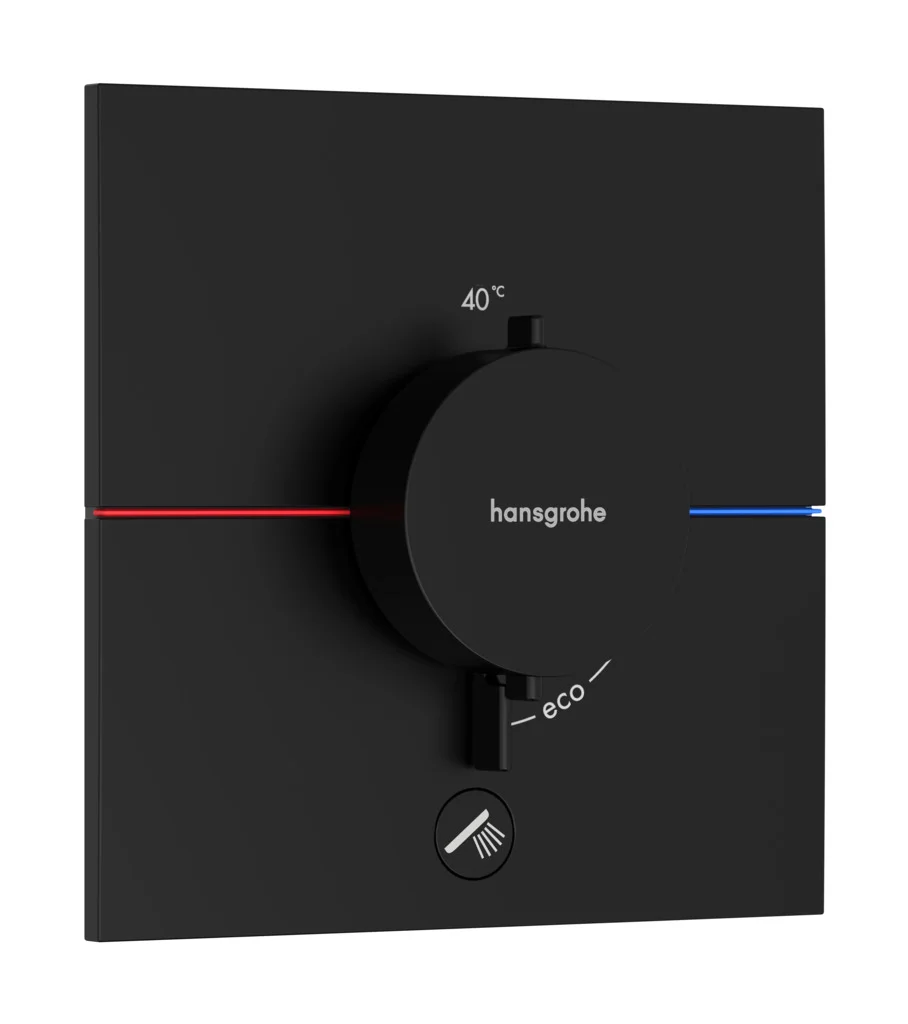 Hansgrohe ShowerSelect Comfort E Thermostat Unterputz, mattschwarz, 1 Verbraucher + zusätzlicher Abgang, iBox universal 2 Anschluss