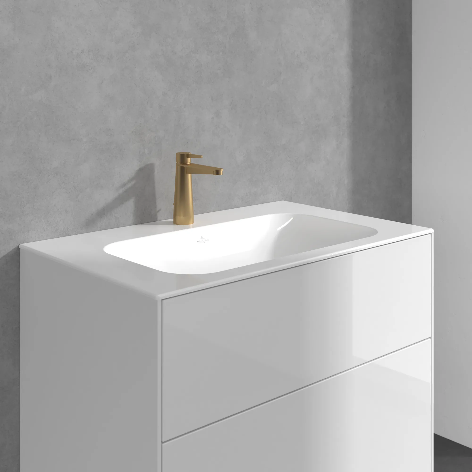Villeroy & Boch Conum Einhebel-Waschtischarmatur, Brushed Gold, 49x165x169 mm, Keramikkartusche, Laminarstrahl, SmartPressure Villeroy & Boch Conum Einhebel-Waschtischarmatur, Brushed Gold, 49x165x169 mm, Keramikkartusche, Laminarstrahl, SmartPressure