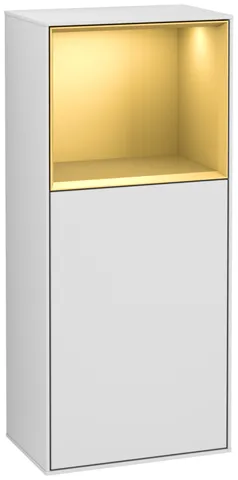 Villeroy & Boch Seitenschrank „Finion“ 41,8 × 93,6 cm 1 Tür, Anschlag links, mit Regalelement-Beleuchtung Anschlag links