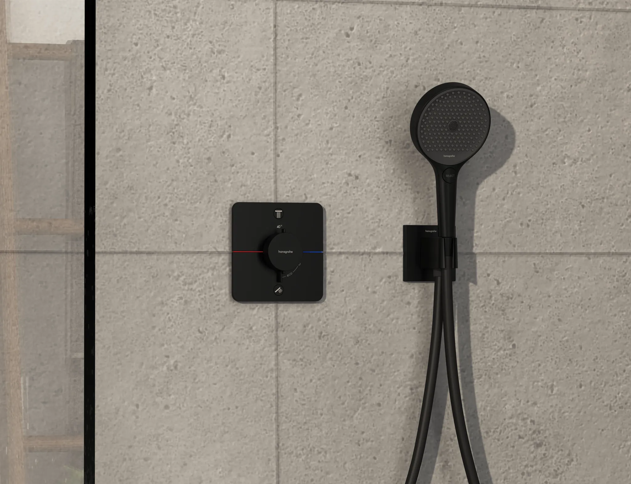 ShowerSelect Comfort Q Thermostat Unterputz für 2 Verbraucher Chrom ShowerSelect Comfort Q Thermostat Unterputz für 2 Verbraucher Chrom