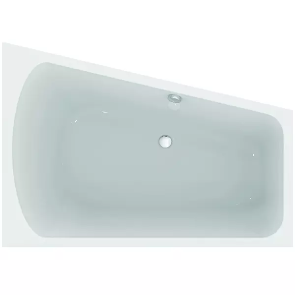 Badundu Badewanne trapez 1700 × 1200 mm, Mittelablauf