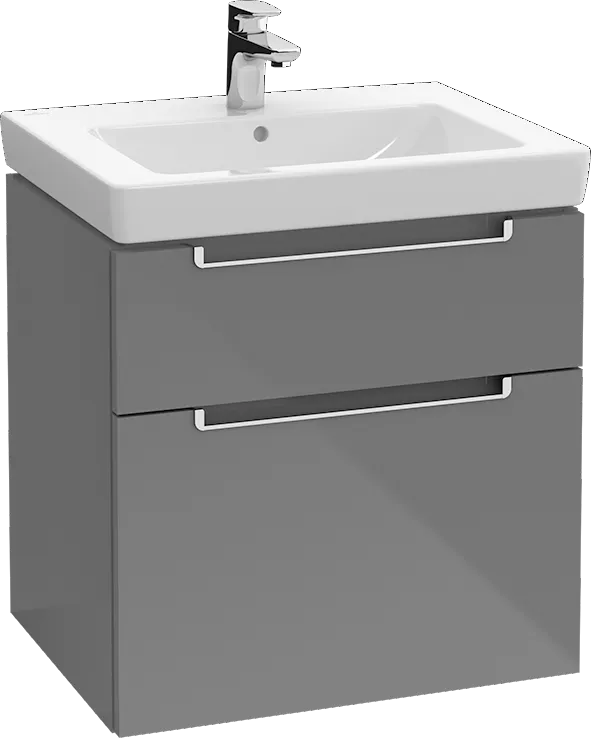 Villeroy & Boch Waschtischunterschrank „Subway 2.0“ 537 × 590 × 423 mm Glossy Grey, für Becken mittig, ohne Beleuchtung Villeroy & Boch Waschtischunterschrank „Subway 2.0“ 537 × 590 × 423 mm Glossy Grey, für Becken mittig, ohne Beleuchtung