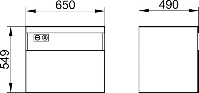 KEUCO Waschtischunterschrank mit Auszug „Stageline“ Cashmere (Glas), Cashmere (Dekor, matt), ohne Hahnlochbohrung, mit Beleuchtung, mit Steckdose 650 × 550 × 490 mm KEUCO Waschtischunterschrank mit Auszug „Stageline“ Cashmere (Glas), Cashmere (Dekor, matt), ohne Hahnlochbohrung, mit Beleuchtung, mit Steckdose 650 × 550 × 490 mm