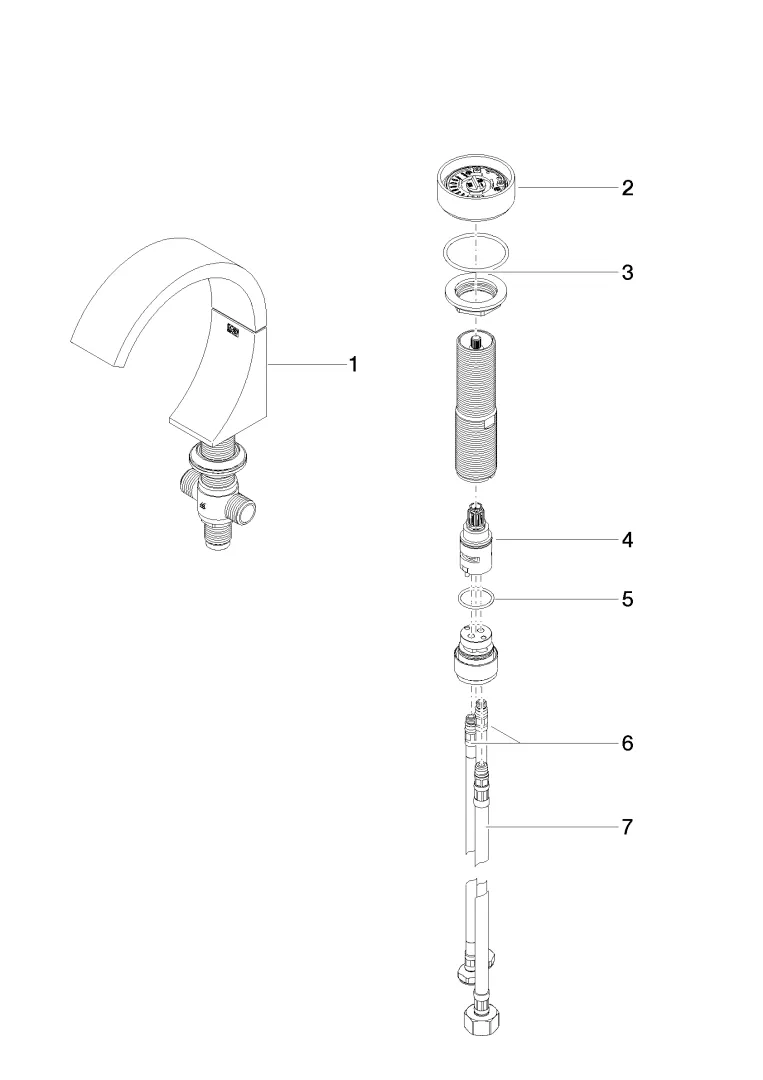 Waschtisch-Zweilochbatterie ohne Ablaufgarnitur CYO Chrom 29217811