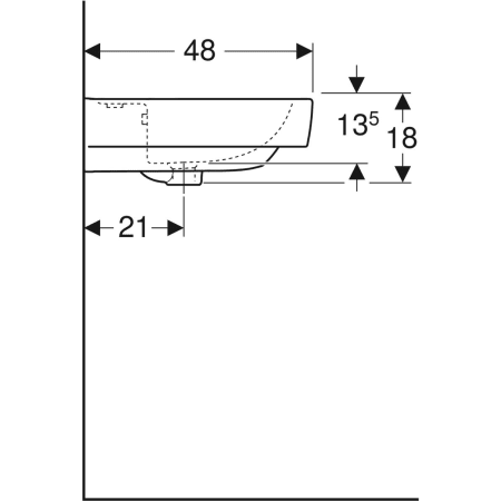 Aufsatzwaschtisch „Renova Plan“, rechteckig 65 × 48 cm in weiß alpin Aufsatzwaschtisch „Renova Plan“, rechteckig 65 × 48 cm in weiß alpin