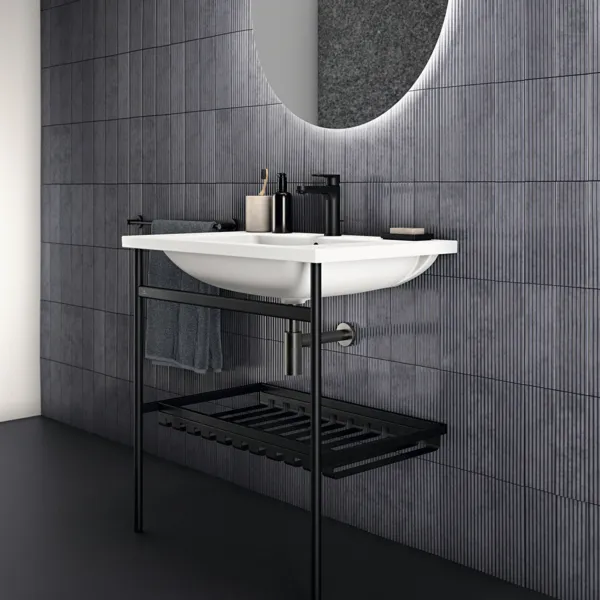 Waschbecken „i.lifeB“ 81 × 51 × 18 cm, Hahnlochposition mittig in Weiß Waschbecken „i.lifeB“ 81 × 51 × 18 cm, Hahnlochposition mittig in Weiß