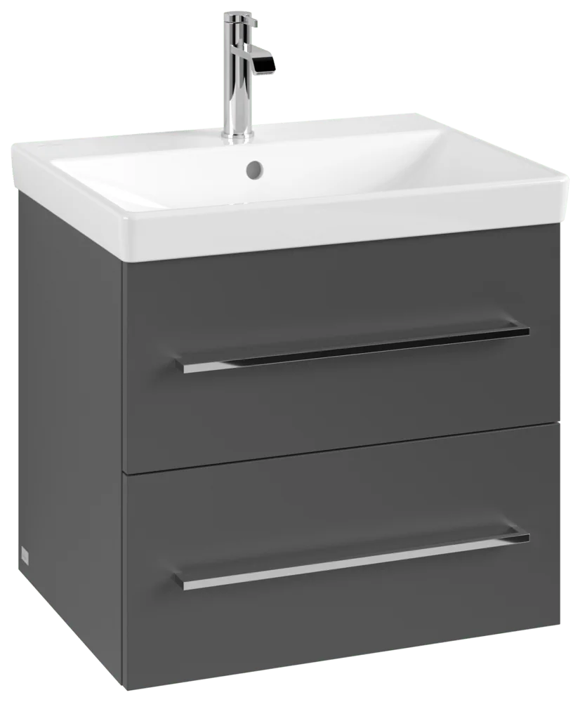 Villeroy & Boch Avento Waschbeckenunterschrank A88900, 576x514x484mm, 2 Auszüge, Graphite
