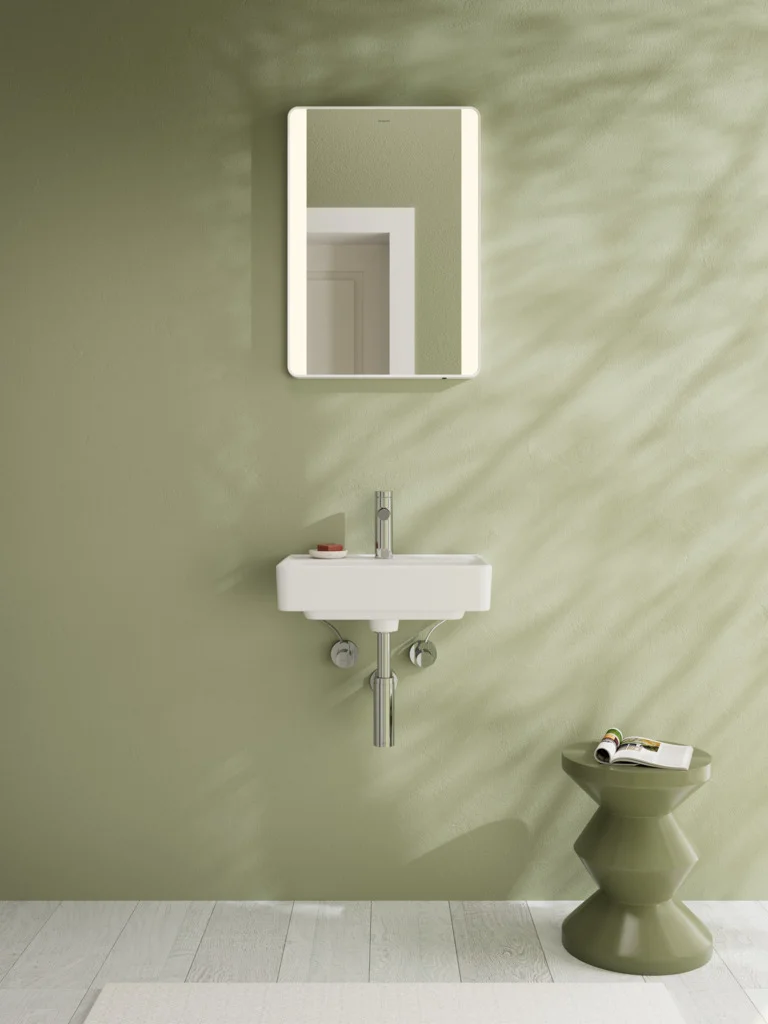 Hansgrohe Handwaschbecken Xanuia Q, weiß, 500x390 mm, glänzend, mit Hahnloch und Überlauf, SmartClean-Glasur, wandhängend