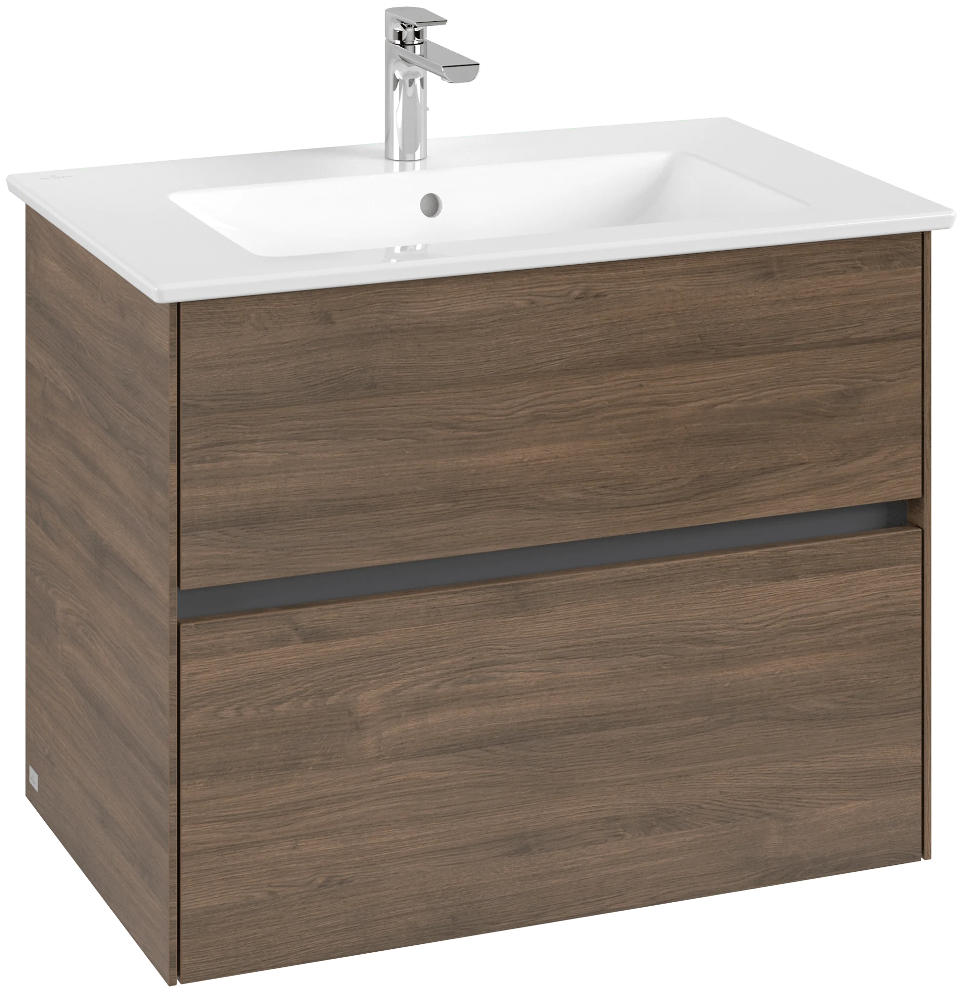 Villeroy & Boch Waschbeckenunterschrank Collaro C14400, Arizona Oak, 761x610x480 mm, 2 Auszüge mit SoftClosing, Wandmontage