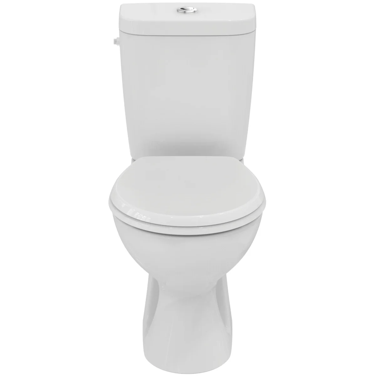 Ideal Standard Eurovit Standtiefspül-WC mit Spülkasten, seitlichem Zulauf und WC-Sitz in Weiß