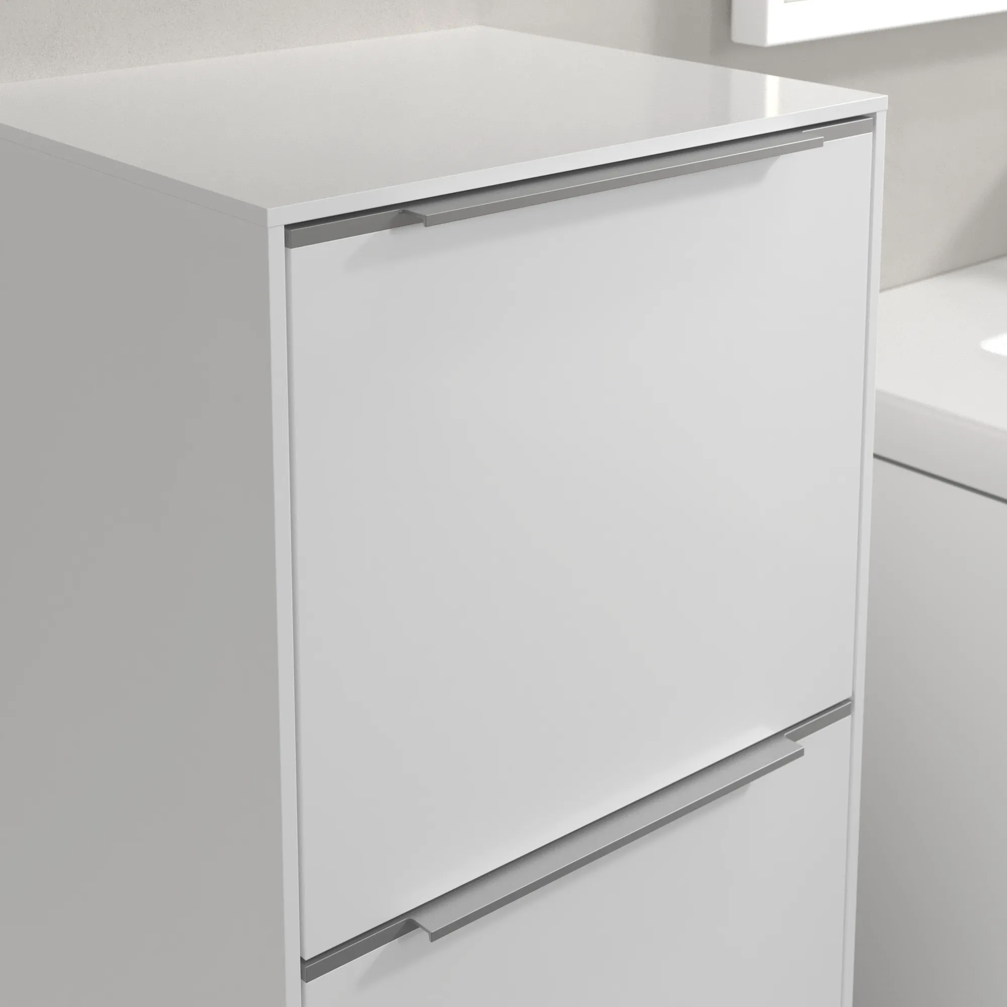 Villeroy & Boch Seitenschrank „Subway 3.0“ 40 × 86 × 36,2 × 36,2 cm 1 Auszug, 1 Tür, Anschlag (Scharnier) links, 1 Tür, Anschlag links