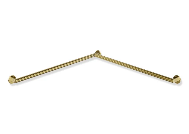 HEWI Dusch- und Wannenhandlauf System 900, Edelstahl PVD gold glänzend, 32 mm Durchmesser, 947 mm Länge, 70 mm Tiefe, rechts