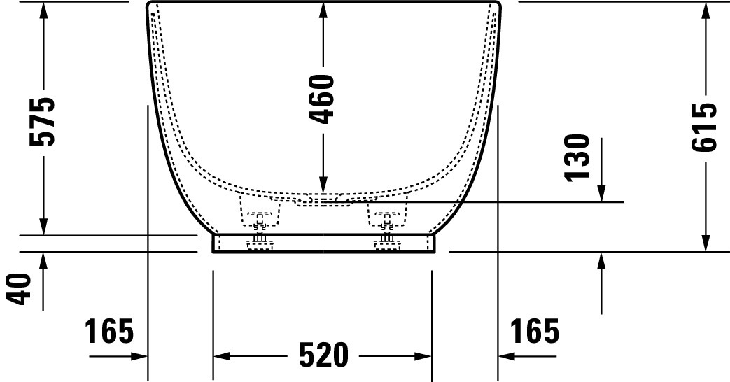 Duravit Badewanne „Luv“ freistehend oval 180 × 85 cm 