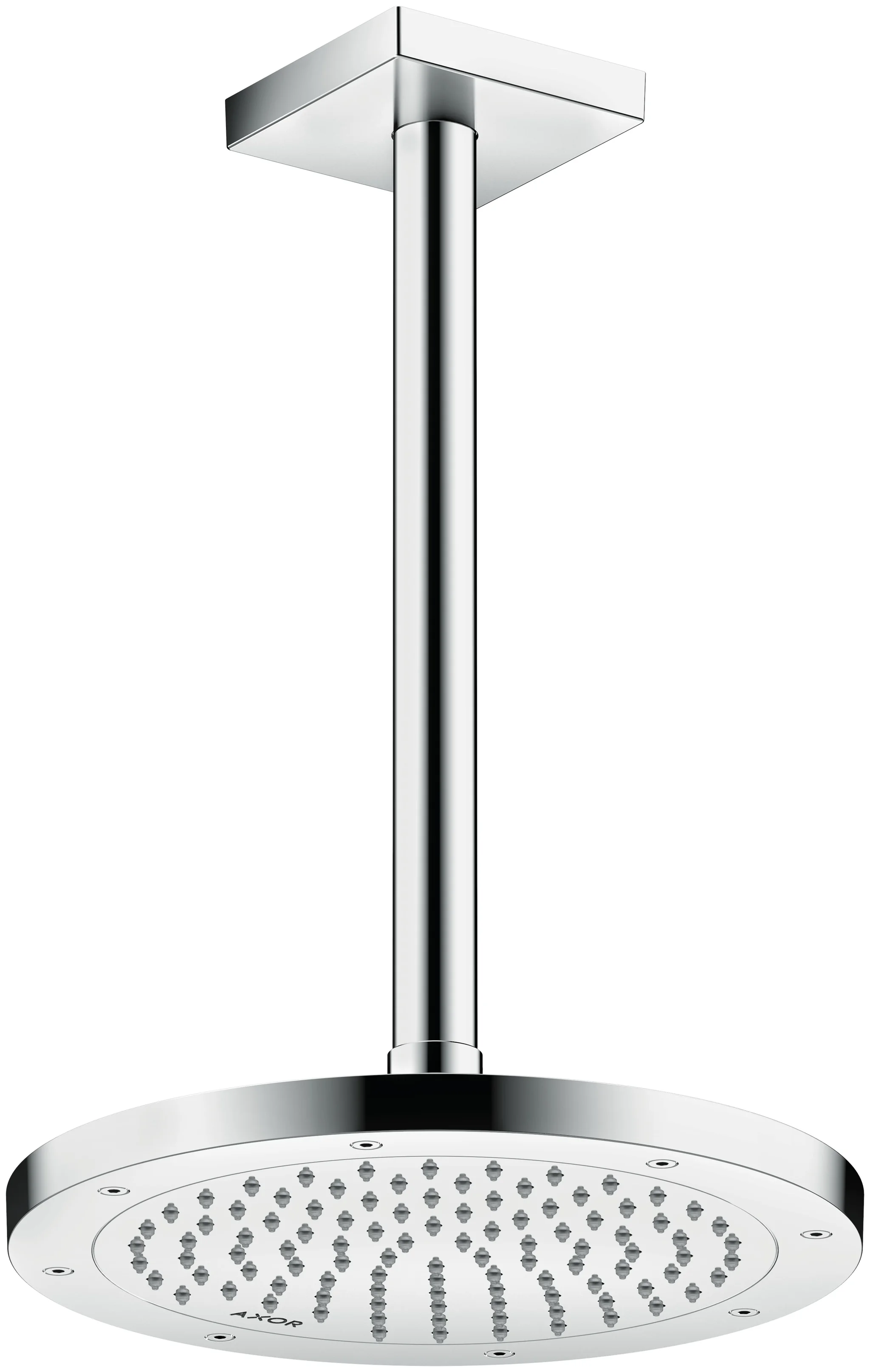 Hansgrohe AXOR ShowerSolutions Kopfbrause 245 1jet EcoSmart Chrom, 245 mm, verstellbarer Winkel, abnehmbar zur Reinigung, G 1/2 Anschluss